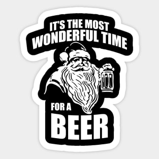 'It's Most Wonderful Time For Beer' Christmas Beer Sticker